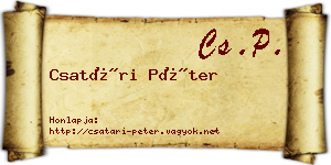 Csatári Péter névjegykártya